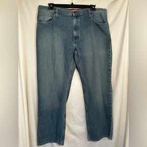 MENS 40 X 30 WAIST 41 ARIZONA JEANS ORIGINAL STRAIGHT LIGHT BLUE DENIM JEANS